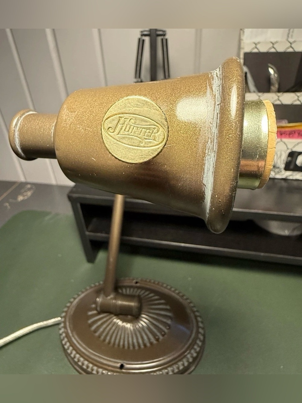 Vintage Hunter Stiffel Desk Lamp in Metallic Bronze